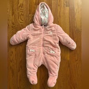 Calvin Klein Baby Pink Winter Zip Bodysuit Coat